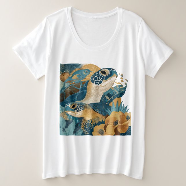 Playful Ocean Animals Summer T-Shirt Gift (Design vorne)