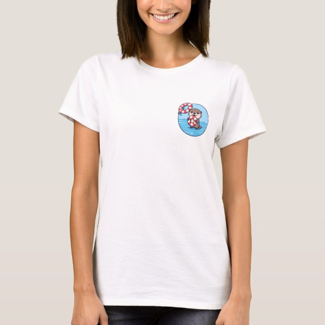 Playful Otter Lifeguard T-Shirt (Vorderseite)