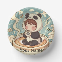 Playful Panda Coffee Ceramic Bowl