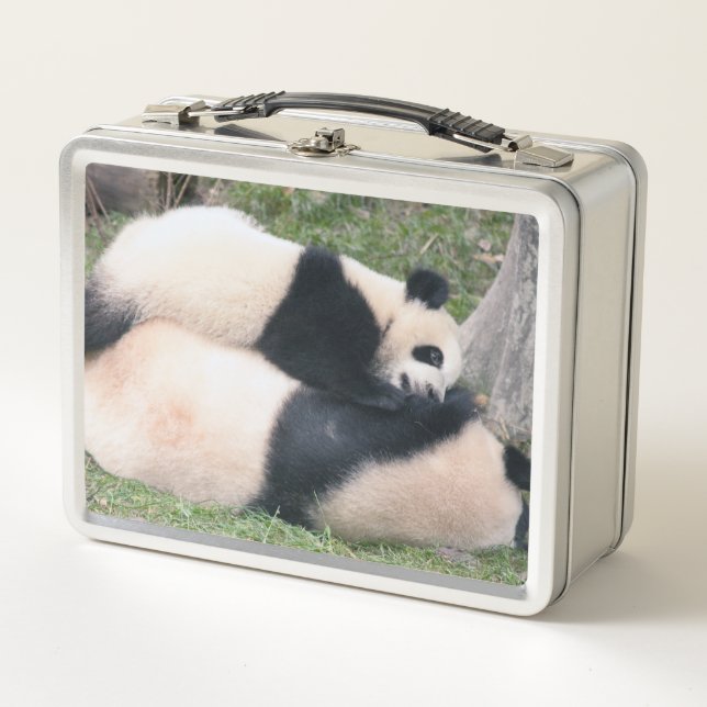 Playful Panda Metal Lunchbox (Vorderseite)