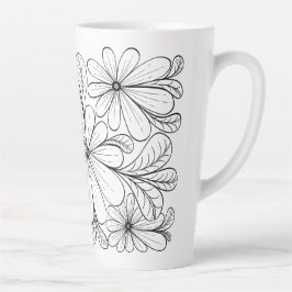 Playful Petals Latte Tasse