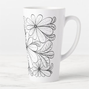 Playful Petals Latte Tasse