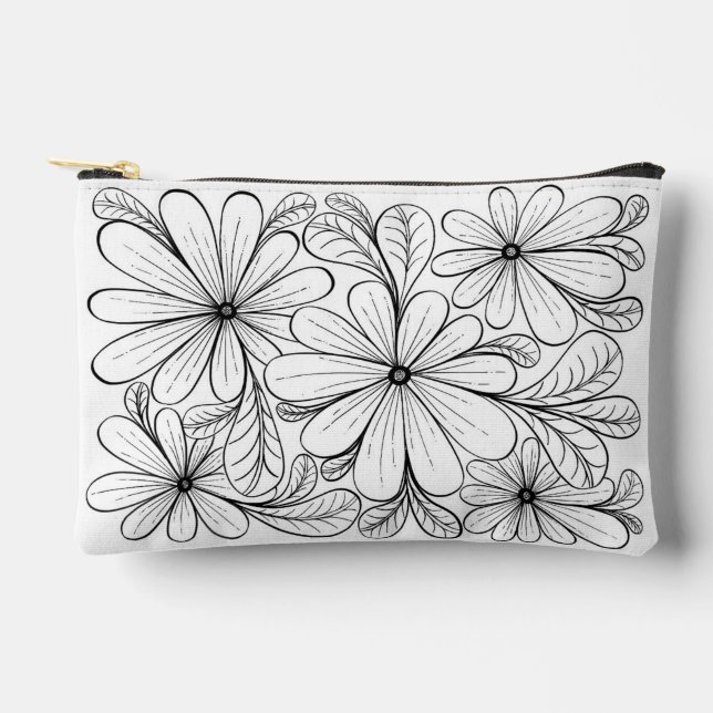 Playful Petals Zipper Pouch Zubehörtasche (Vorderseite)