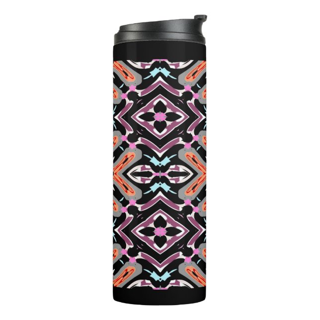 Playful Pink Tribal Thermal Tumbler Thermosbecher (Nach links gedreht)