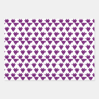 Playful Pixel Faces – Retro-Inspired Geometric Cha Geschenkpapier Set