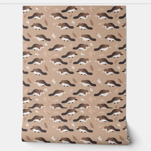 Playful Platypus Pattern Tapete