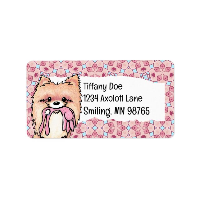 Playful Pom Adressaufkleber (Vorne)