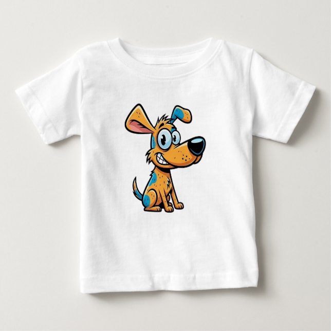 Playful Pup Baby Fine Jersey T - Shirt (Vorderseite)