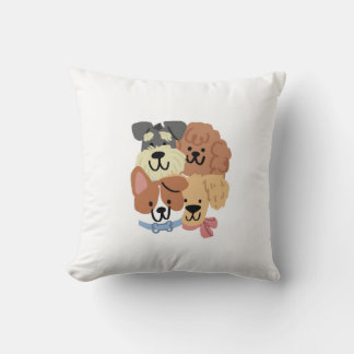 Playful Puppies Pattern Decorative Pillow Kissen
