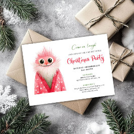 Playful Quirky Santa Modern Holiday Party Card Einladung