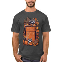 Playful Raccoon Babys - Fall Trash Bin Adventure