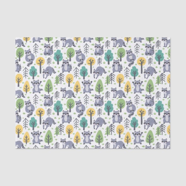 Playful Raccoon Seidenpapier (Vorderseite)