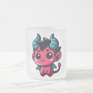 Playful Red Devil - Cartoon, Charakter, Rot, Kawai Mattglastasse