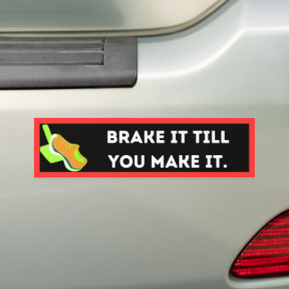 Playful Retro Brake Safety Bumper Sticker Autoaufkleber