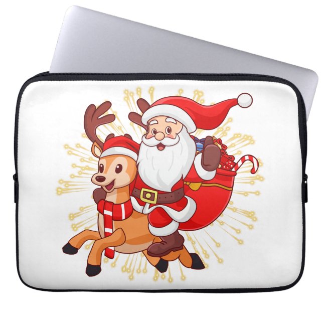 **"Playful Santa Claus Design – Fun and Festive Ch Laptopschutzhülle (Vorderseite)