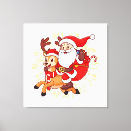 **"Playful Santa Claus Design – Fun and Festive Ch Leinwanddruck