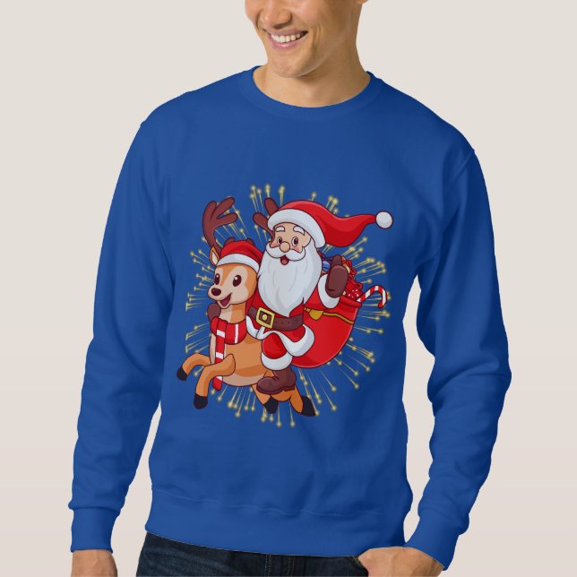 **"Playful Santa Claus Design – Fun and Festive Ch Sweatshirt (Vorderseite)
