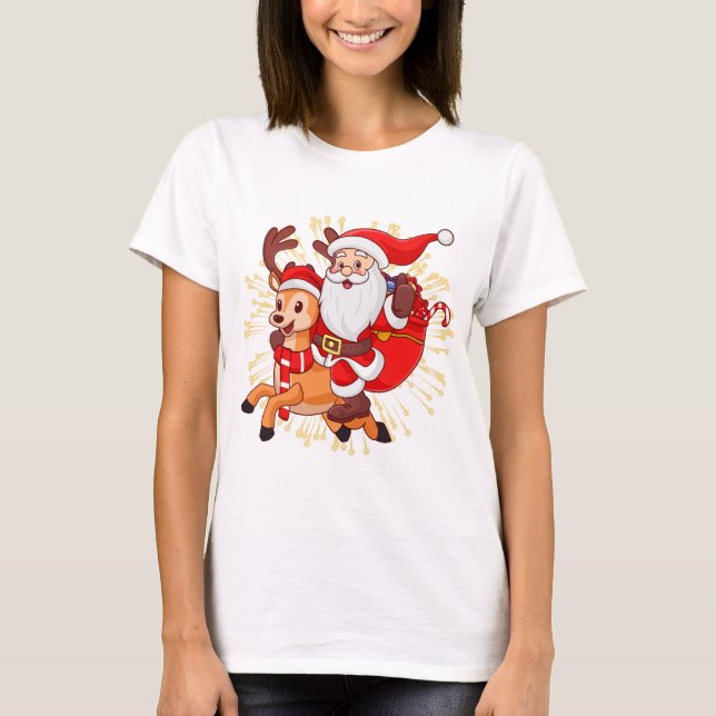**"Playful Santa Claus Design – Fun and Festive Ch T-Shirt (Vorderseite)