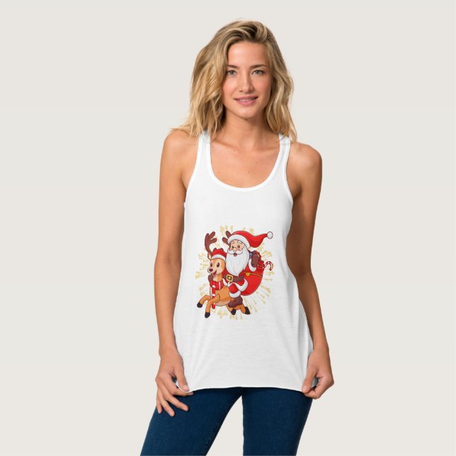 **"Playful Santa Claus Design – Fun and Festive Ch Tank Top (Vorderseite Vollansicht)