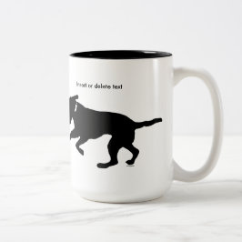 playful schwarzer Labrador Zweiton 15oz Tasse