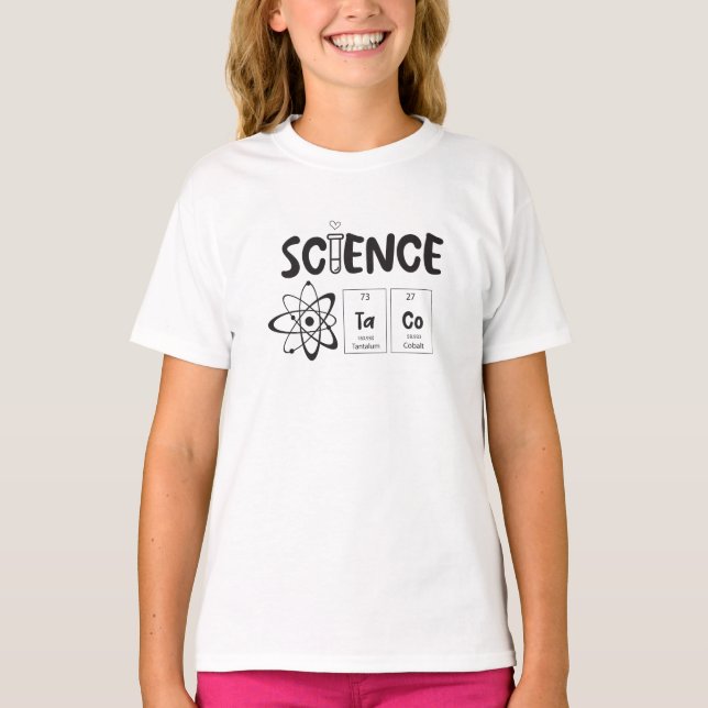 Playful Science TaCo Typography  T-Shirt (Vorderseite)