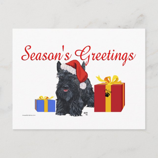 Playful Scottish Terrier Greetings Postkarte (Vorderseite)