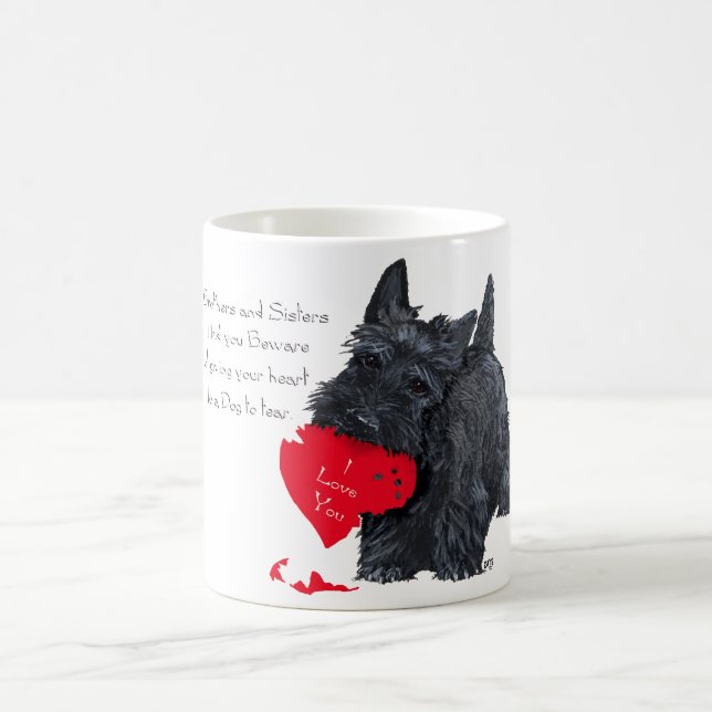 Playful Scottish Terrier Valentine Tasse (Mittel)