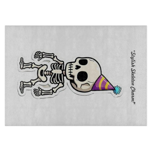 "Playful Skull Sticker" Schneidebrett (Vorderseite)