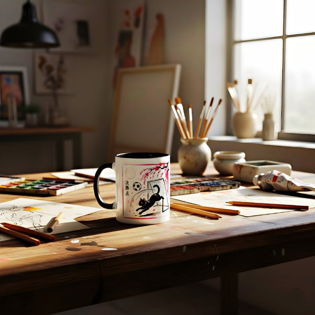 Playful Soccer Cat - for Soccer Fans & Pet Lovers! Tasse (Von Creator hochgeladen)