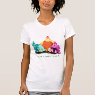Playful T-Shirt Chickens Waiting Egg To Hatch Fun