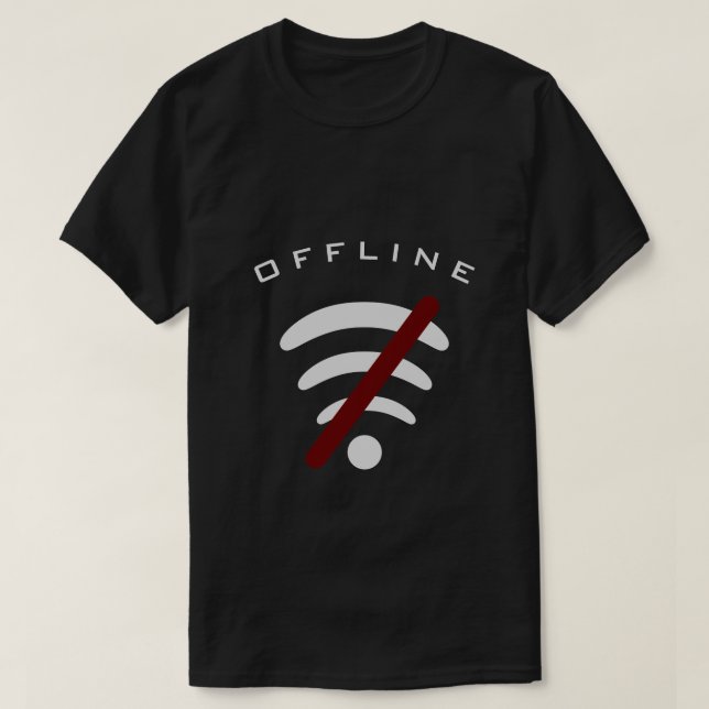 Playful T - Shirt Offline - Kein WLAN - Freier Ber (Design vorne)