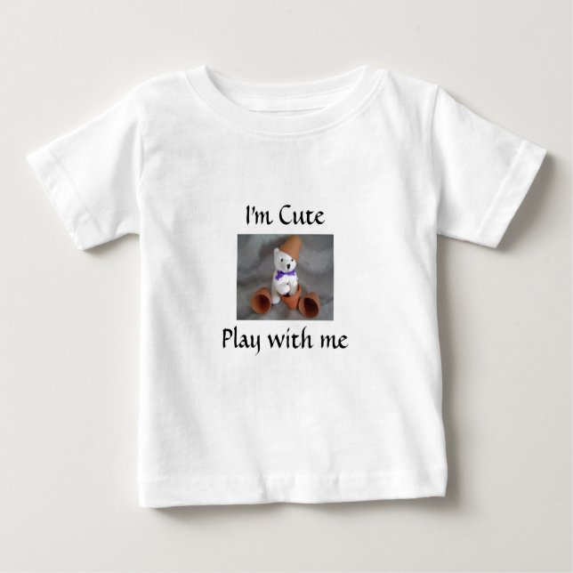 Playful Teddy Bär Baby T-shirt (Vorderseite)