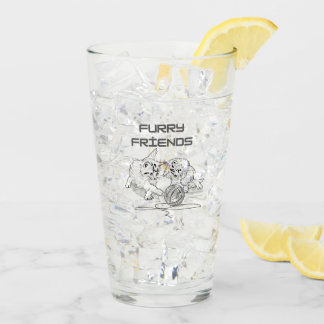 Playful Thread Tango — Zwei Kätzchen beim Spielen  Glas