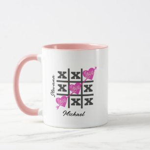 Playful Tic-Tac-Toe Valentines Herzromantisches Ge Tasse