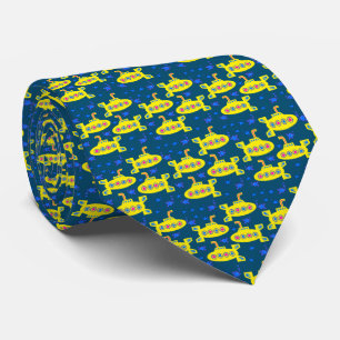 Playful Tiny Yellow U-Boote Deep Blue Sea Krawatte