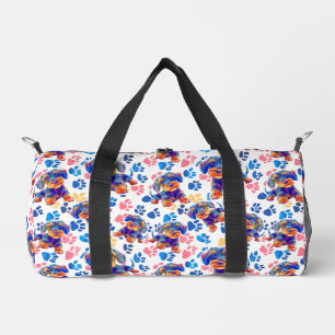 Playful travel bag for your dog. coloured  duffle bag