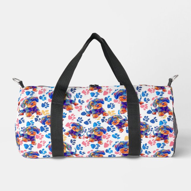 Playful travel bag for your dog. coloured  duffle bag (Vorderseite)