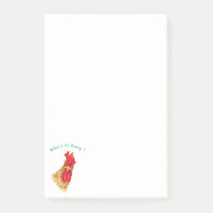Playful überraschend Neugierige Rooster Post-it Klebezettel
