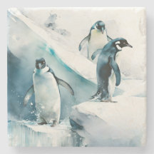 Playful Watercolor Pinguine