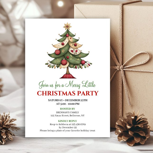 Playful whimsical Christmas tree event invitation Einladung (Playful whimsical Christmas tree event invitation)