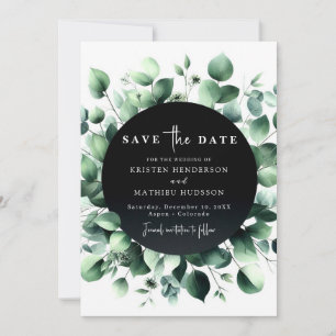 Playful Whimsical Eucalyptus Digital Wedding Save The Date