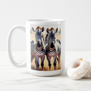Playful Zebras Colorful Safari Inspiriert Art Kaffeetasse