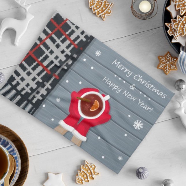 Playfull und Wintry Niedliche Weihnachtsküche Hand Geschirrtuch (Von Creator hochgeladen)