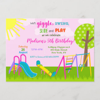 Playground Park Geburtstag Einladungen