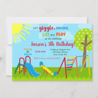Playground Park Geburtstag Einladungen