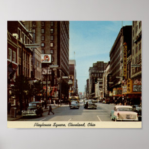 Playhouse Square, Cleveland, Ohio Vintage Poster