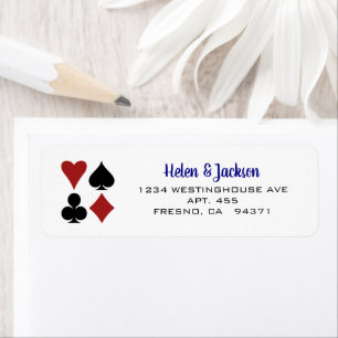 Playing Card Anzug Blue White Las Vegas Hochzeit