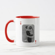 Playing Card Couple Photo Romantic Love Heart Gift