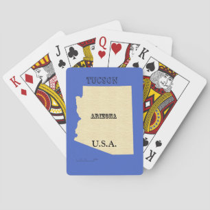 Playing Cards - Arizona Map with City Spielkarten