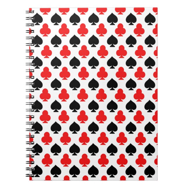 Playing Cards Clubs and Spades Notebook Journal Notizblock (Vorderseite)